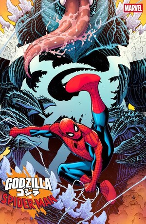 [Godzilla vs. Spider-Man No. 1 (Cover H - Nick Bradshaw Venomized Godzilla Variant)]