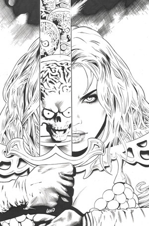 [Red Sonja Attacks Mars #2 (Cover F - Greg Land Full Art Line Art Incentive)]
