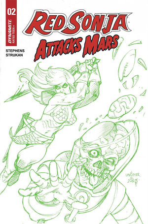 [Red Sonja Attacks Mars #2 (Cover K - Joseph Michael Linsner Green Incentive)]