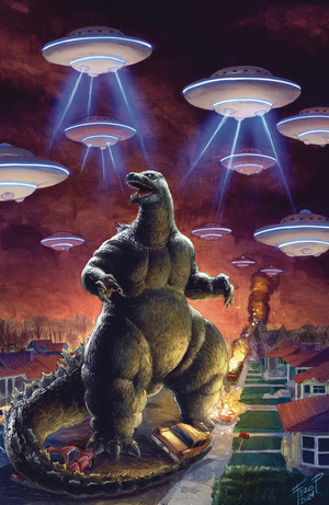 [Godzilla - Here There Be Aliens #1 (Cover C - Fero Pe Full Art Incentive)]