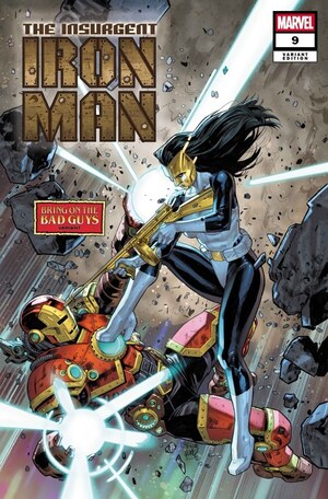 [Iron Man (series 7) No. 9 (Cover B - Carlos Gomez Bring on the Bad Guys Variant)]
