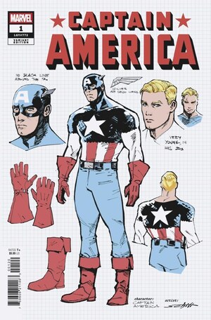 [Captain America (series 11) No. 1 (Cover N - Valerio Schiti Character Design Incentive)]