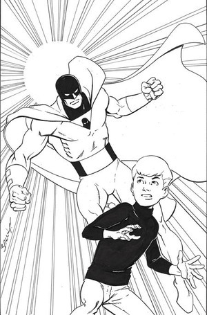 [Space Ghost / Jonny Quest: Space Quest #2 (Cover P - Mark Bagley Full Art Line Art Incentive)]