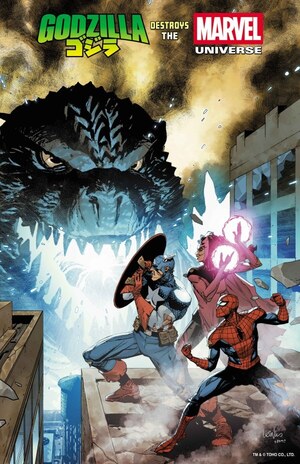 [Godzilla Destroys the Marvel Universe No. 1 (Cover B - Leinil Yu Foil)]