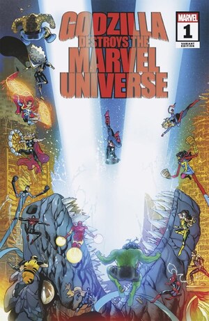 [Godzilla Destroys the Marvel Universe No. 1 (Cover G - Javier Garron)]