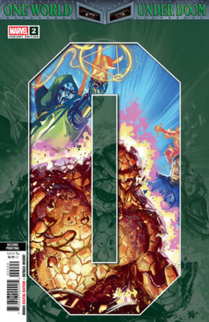 [One World Under Doom No. 2 (2nd printing, Cover A - Ben Harvey DOOM Connecting Part 2)]