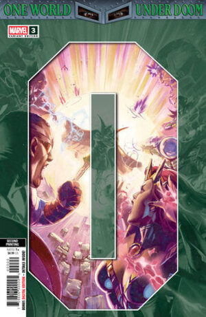 [One World Under Doom No. 3 (2nd printing, Cover A - Ben Harvey DOOM Connecting Part 3)]