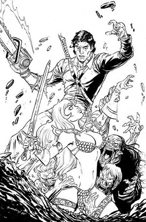 [Red Sonja vs. the Army of Dead #4 (Cover I - Tim Seeley Full Art Line Art Incentive)]
