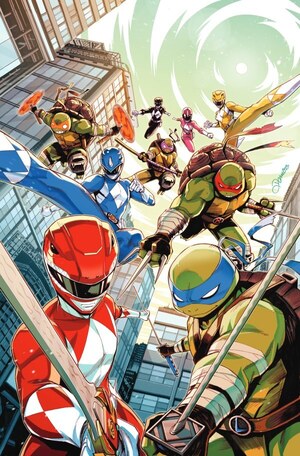 [Mighty Morphin Power Rangers / Teenage Mutant Ninja Turtles III #1 (Cover E - Alessio Zonno Full Art Foil)]