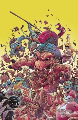 [Mighty Morphin Power Rangers / Teenage Mutant Ninja Turtles III #1 (Cover K - James Stokoe Full Art Foil Incentive)]