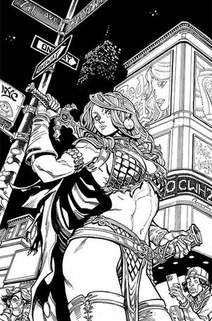 [Sonja Reborn #1 (Cover Q - Chad Hardin Line Art Full Art Incentive)]