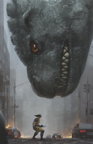 [Godzilla Destroys the Marvel Universe No. 3 (Cover K - Jeehyung Lee Full Art Incentive)]