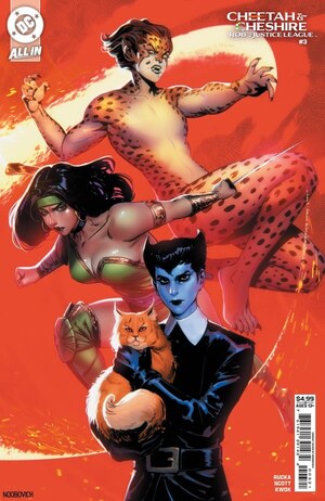 [Cheetah and Cheshire Rob the Justice League 3 (Cover C - Noobovich)]