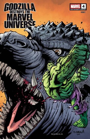 [Godzilla Destroys the Marvel Universe No. 4 (Cover B - Sergio Davila Fan Favorite Variant)]
