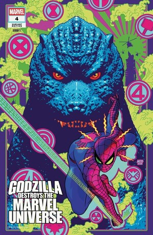 [Godzilla Destroys the Marvel Universe No. 4 (Cover E - ACO)]