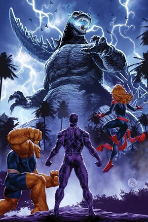 [Godzilla Destroys the Marvel Universe No. 4 (Cover K - Mark Brooks Full Art Incentive)]