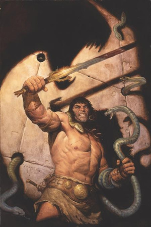 [Conan: Scourge of the Serpent #2 (Cover F - E.M. Gist Full Art Variant)]