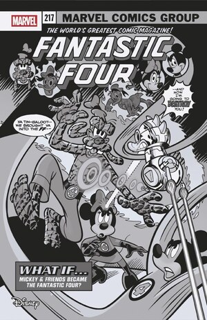 [Fantastic Four (series 8) No. 5 (Cover J - Marco Palazzi B&W Disney What If...? Homage Incentive)]