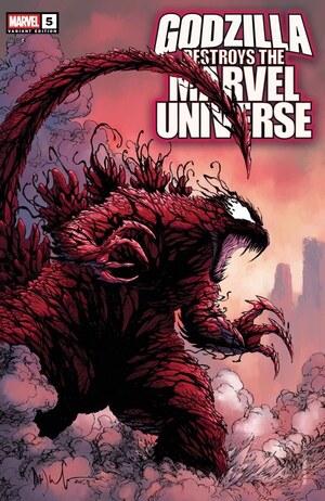 [Godzilla Destroys the Marvel Universe No. 5 (Cover D - Dave Wachter Marvelized Variant)]