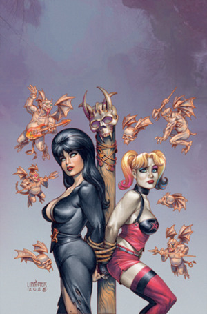 [Harley Quinn X Elvira #2 (Cover Q - Joseph Michael Linsner Full Art Incentive)]