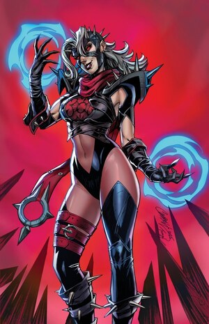 [Fantastic Four (series 8) No. 6 (Cover L - J. Scott Campbell Full Art Invincible Woman Incentive)]