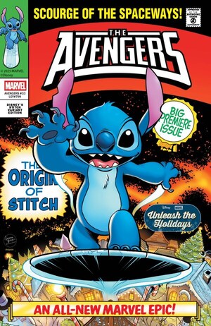 [Avengers (series 8) No. 33 (Cover E - Luciano Vecchio Disney Stitch Unleash the Hoildays Variant)]