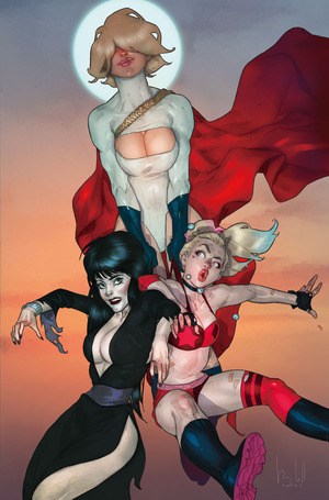 [Harley Quinn X Elvira #3 (Cover H - Ben Caldwell Full Art Incentive)]