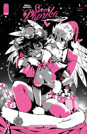 [Mirka Andolfo's Sweet Paprika - Black, White & Pink Holiday Special #1 (Cover B - Godtail)]