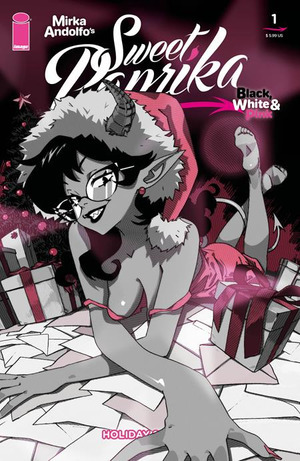 [Mirka Andolfo's Sweet Paprika - Black, White & Pink Holiday Special #1 (Cover C - Vincenzo Puglia)]