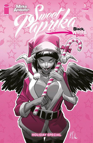 [Mirka Andolfo's Sweet Paprika - Black, White & Pink Holiday Special #1 (Cover D - Marco Failla)]