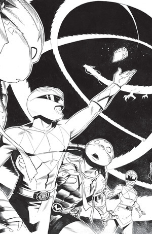 [Mighty Morphin Power Rangers / Teenage Mutant Ninja Turtles III #4 (Cover E - Alessio Zonno Full Art B&W Incentive)]