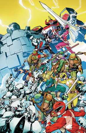 [Mighty Morphin Power Rangers / Teenage Mutant Ninja Turtles III #4 (Cover M - Hendry Prasetya Full Art Foil Stamp Incentive)]