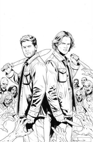 [Supernatural (series 5) #4 (Cover H - Andrea Broccardo Full Art Line Art Incentive)]