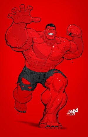 [Avengers (series 8) No. 35 (Cover J - David Nakayama Color Block Red Full Art Incentive)]