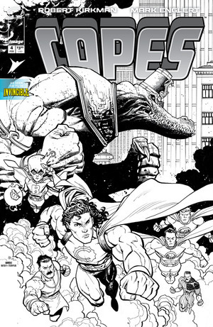 [Invincible Universe - Capes #4 (1st printing, Cover E - Ryan Ottley B&W Incentive)]