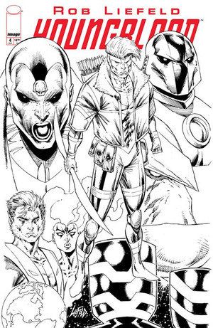 [Youngblood (series 6) #4 (Cover E - Rob Liefeld B&W Variant)]