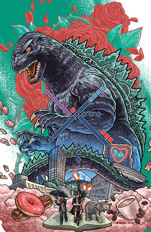 [Godzilla vs. America - Portland #1 (1st printing, Cover C - Benjamin Dewey Full Art Incentive)]
