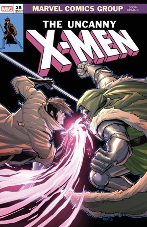[Uncanny X-Men (series  6) No. 25 (Cover B - Pete Woods Doom Homage Variant)]