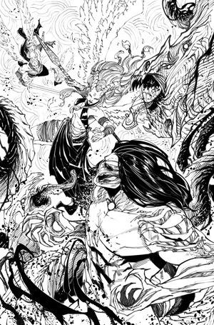[Darkness vs. Angelus #1 (Cover D - Giuseppe Cafaro B&W Incentive)]