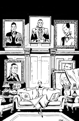 [Fall of the House of Slaughter #1 (Cover D - Elsa Charretier Full Art B&W Incentive)]