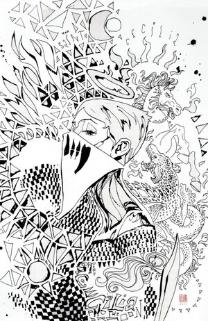 [Fall of the House of Slaughter #1 (Cover E - David Mack Full Art B&W Incentive)]