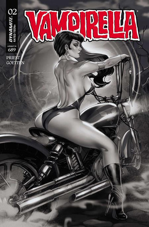 [Vampirella (series 10) #2 (Cover M - Elias Chatzoudis B&W Incentive)]