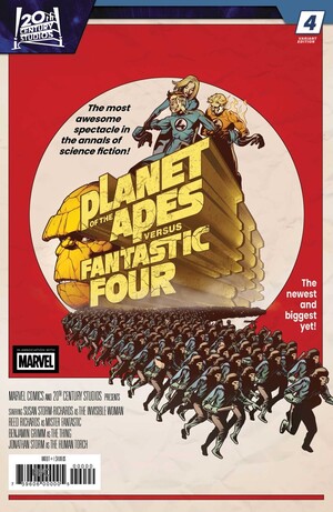 [Planet of the Apes vs. Fantastic Four No. 4 (Cover C - Pere Perez Movie Homage Variant)]