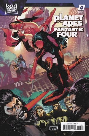 [Planet of the Apes vs. Fantastic Four No. 4 (Cover D - Edwin Galmon Vs. Variant)]