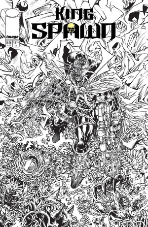 [King Spawn #55 (Cover B - Harvey Tolibao B&W Variant)]