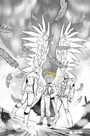 [Supernatural Special: Castiel #1 (Cover I - Pasquale Qualano Full Art Line Art Incentive)]