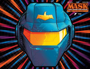 [M.A.S.K. #1 (1st printing, Cover Q - Pye Parr Die Cut Foil Mask Variant)]