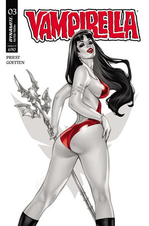 [Vampirella (series 10) #3 (Cover Q - Elias Chatzoudis B&W Incentive)]