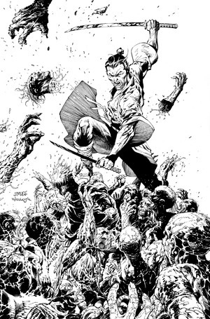 [Dead Samurai #8 (Cover D - Jim Lee Full Art B&W Incentive)]