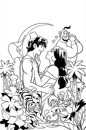 [Aladdin #1 (Cover K - Natacha Bustos Line Art Full Art Incentive)]